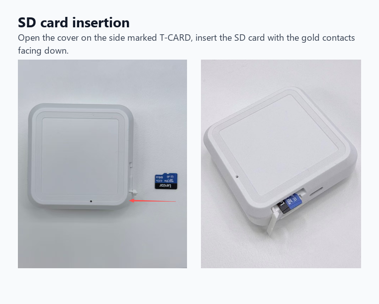 SD card insertion